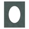 Dark Grey Suede Mat Board for 8x10 Frames - Oval Opening for 5x7 Photos